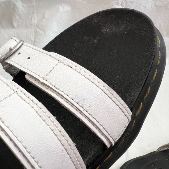 Dr Martens Blaire Slide sandals white leather size 9 platform docs slip on - Picture 11 of 12